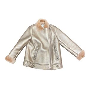 Zara kids girls sherling bomber jacket